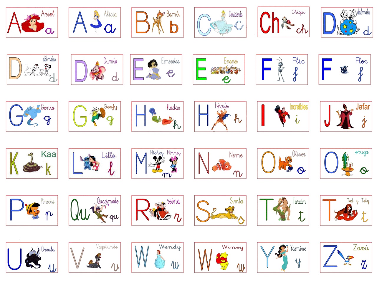 Fichas del abecedario para imprimir 【 Descarga el PDF gratis】