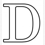 Letra del alfabeto para imprimir D