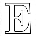 Letra del alfabeto para imprimir E