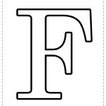 Letra del alfabeto para imprimir F