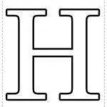 Letra del alfabeto para imprimir H