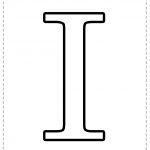 Letra del alfabeto para imprimir I