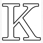 Letra del alfabeto para imprimir K