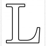 Letra del alfabeto para imprimir L