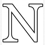 Letra del alfabeto para imprimir N