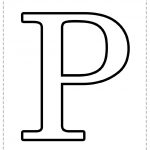 Letra del alfabeto para imprimir P