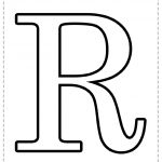 Letra del alfabeto para imprimir R