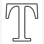Letra del alfabeto para imprimir T