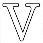 Letra del alfabeto para imprimir V
