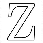 Letra del alfabeto para imprimir Z