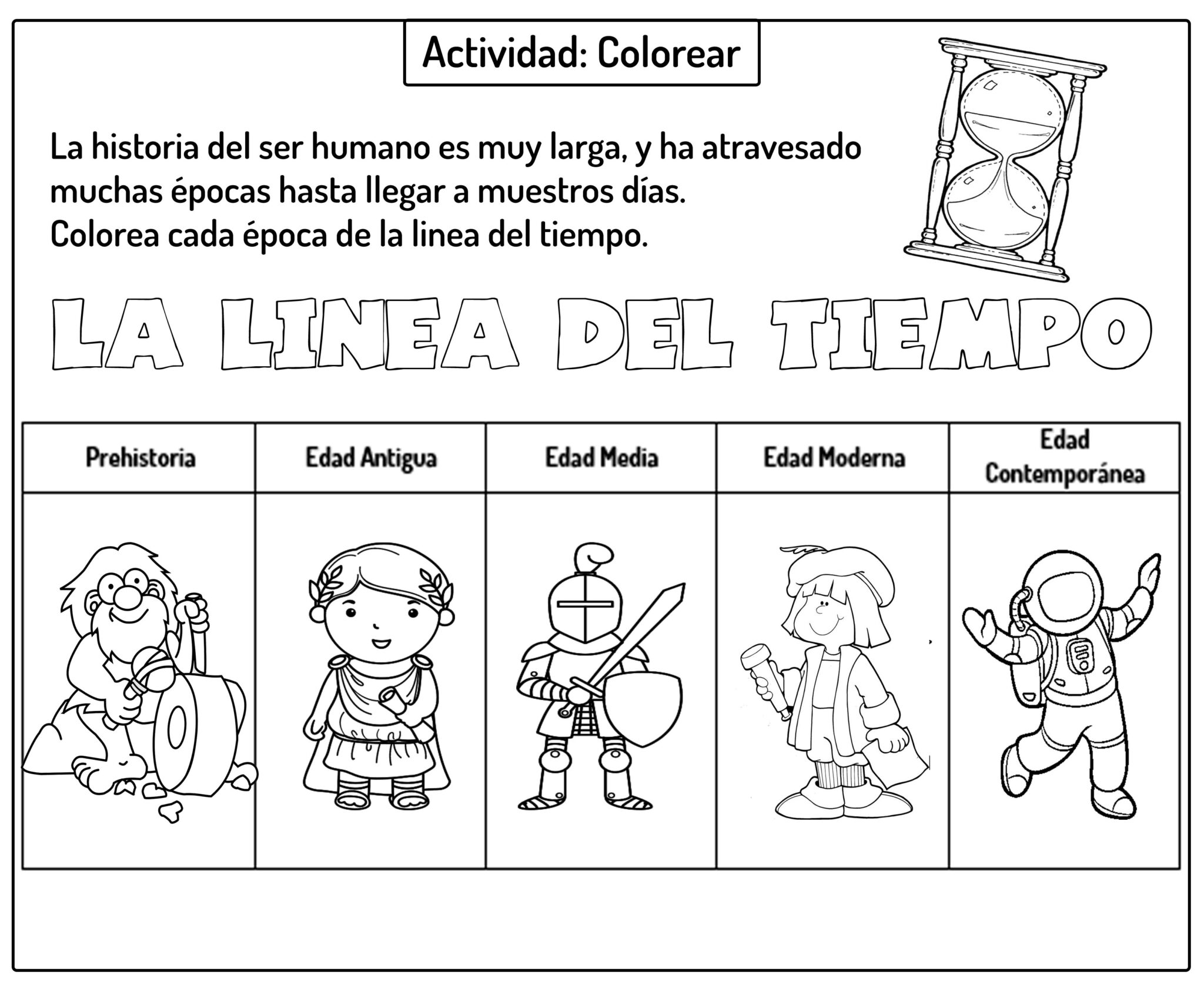 Actividades De La Linea Del Tiempo Para Niños