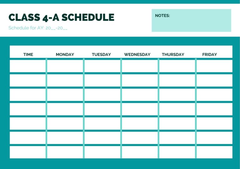 📚Horarios de clase para imprimir Técnicas Para Docentes
